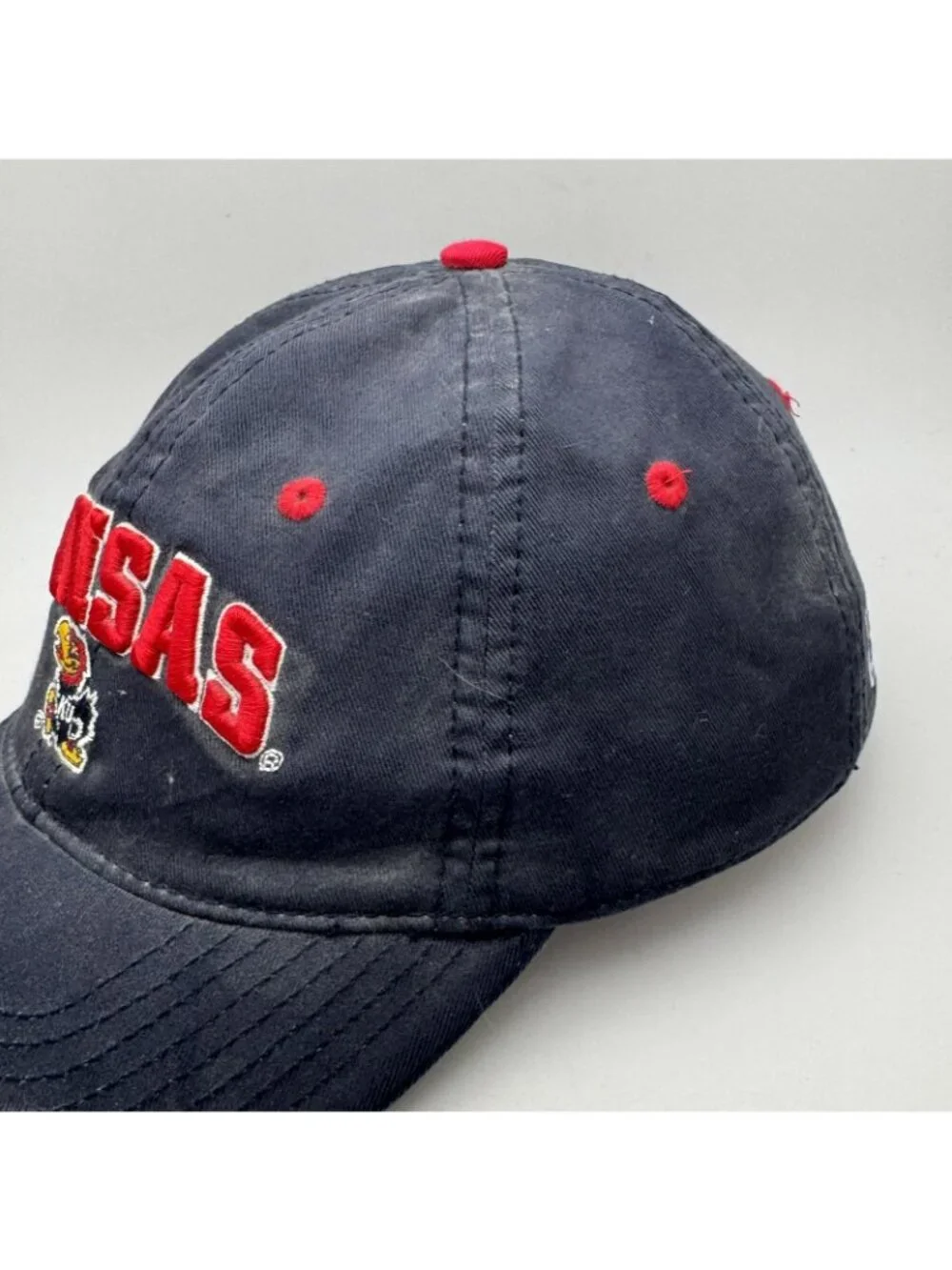 Kansas Jayhawks  Baseball Cap HatThe Game NCAA Adjustable Navy Red One Size